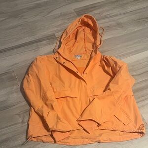 Breathable Orange Hooded Utility Jacket -